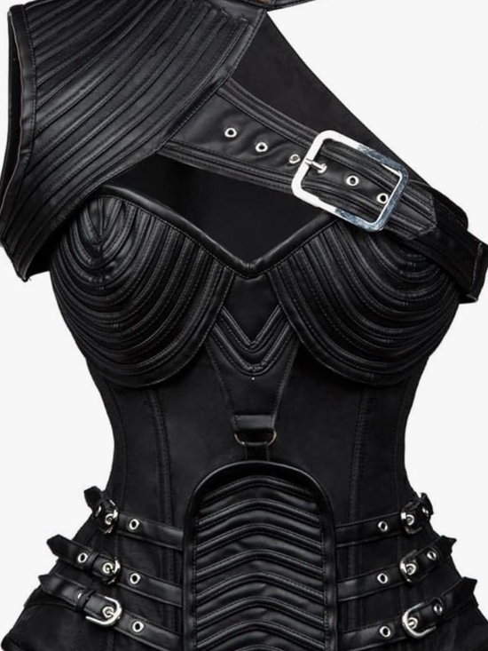 Amazon Tops - Black Strapped Corset